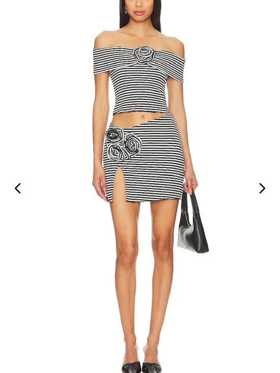 Lovers + Friends Tops - Lovers + Friends Luna Black & White Top